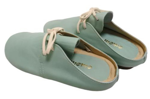 【momo MO-3 ブルー】本革くたっと柔らかスリッポンシューズ